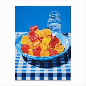 Candies In A Bowl Pop Art Still Life Canvas Print