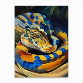 Boa Constrictor Snake Painting Canvas Print