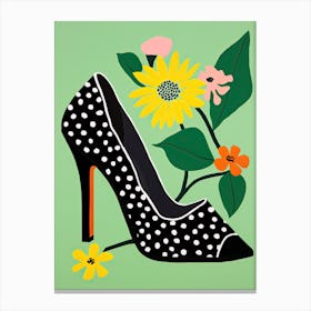 Shoe Serenity: Tranquil Flower Expressions Canvas Print