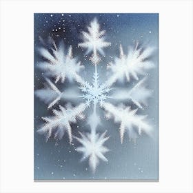 Diamond Dust, Snowflakes, Rothko Neutral Canvas Print