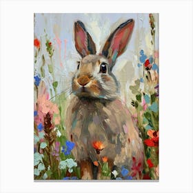 Satin Rabbit Painting 1 Canvas Print