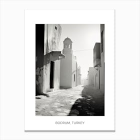 Poster Of Crete, Greece, Photography In Black And White 1 Canvas Print