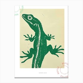 Forest Green Moorish Gecko Bold Block 1 Poster Canvas Print