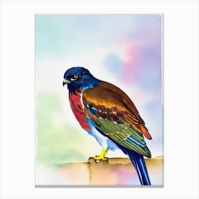 Hawk Watercolour Bird Canvas Print