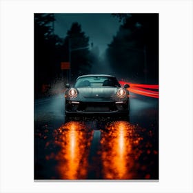 Porsche 911 Gts At Night Canvas Print