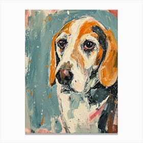 Beagle Acrylic Painting 15 Canvas Print