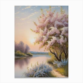 Blossoming Cherry Trees Canvas Print