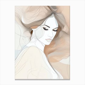 Woman With Long Hair 2 Canvas Print