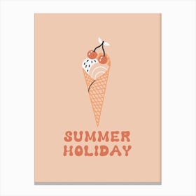 Summer Holiday Ice Cream Canvas Print