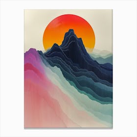 'Sunset Mountain' 1 Canvas Print