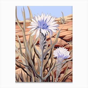 Cornflower 4 Flower Painting Canvas Print