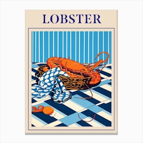 Lobster 2 Seafood Poster Canvas Print