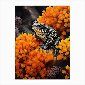 Fire Bellied Toad Realistic 2 Canvas Print