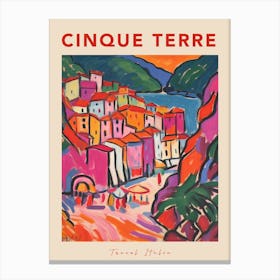 Cinque Terre 2 Italia Travel Poster Canvas Print