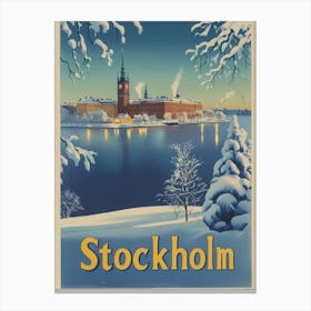 Aihrgdesign A Mid Century Modern Travel Poster For Stockholm 1 Canvas Print