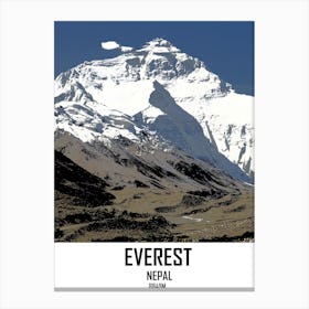 Everest, Mountain, Mount Everest, Himalayas, Nature, Art, Wall Print Canvas Print