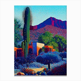 Scottsdale, City Us  Pointillism Canvas Print