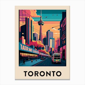 Toronto 3 Vintage Travel Poster Canvas Print