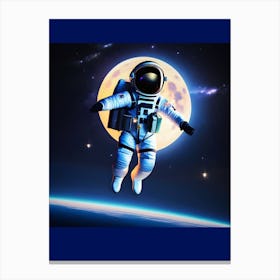 Astronaut In Space , visual AI inage Canvas Print