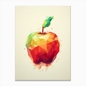 Polygonal Apple Canvas Print