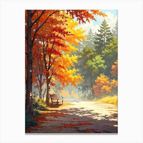 Autumn Park Canvas Print