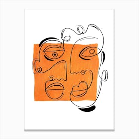 The Laughing Heart 3 Canvas Line Art Print