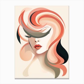 Abstract Woman'S Face Canvas Print