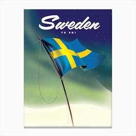 Sweden Flag travel Canvas Print
