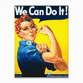 We Can Do It Retro Vintage Poster Canvas Print