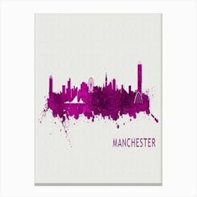 Manchester England City Purple Canvas Print