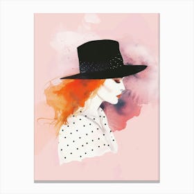 Woman In A Hat 106 Canvas Print