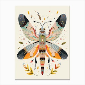 Colourful Insect Illustration Firefly 1 Canvas Print