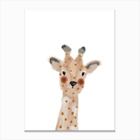 Dotty Giraffe Canvas Print
