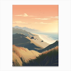 West Coast Trail New Zealand 1 Hiking Trail Landscape Canvas Print