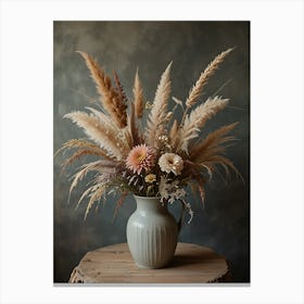 Dry Grasses In A Vase Canvas Print