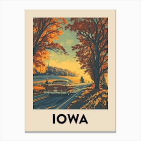 Iown Vintage Travel Poster Canvas Print