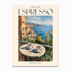Perugia Espresso Made In Italy 1 Poster Canvas Print