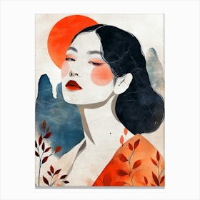 Asian Woman illustration Canvas Print