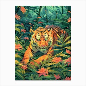 Tiger In The Jungle 60 Canvas Print