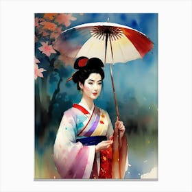 Geisha Painting 1 Canvas Print