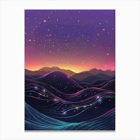 Landscape With Stars Canvas Print