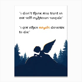 Angel Qoute Illustration 13 Canvas Print