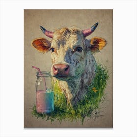 Cow With Milk 1 Canvas Print