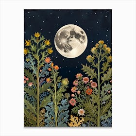 William Morris Moonlight In The Garden 5 Canvas Print