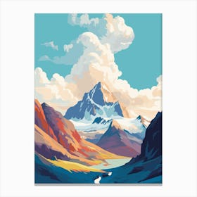 Mountain Landscape Painting Canvas Print