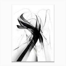 black strokes in white canvas Canvas Print