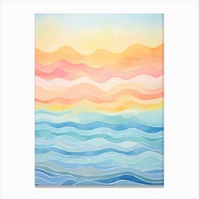 Watercolor Ocean Background Canvas Print