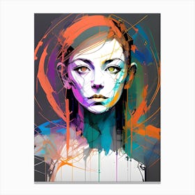 Abstract Girl Painting 2 Canvas Print