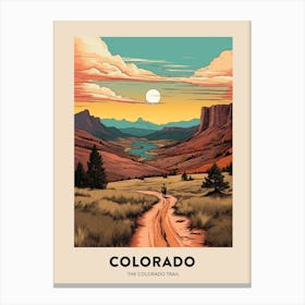 The Colorado Trail Usa 4 Vintage Hiking Travel Poster Canvas Print