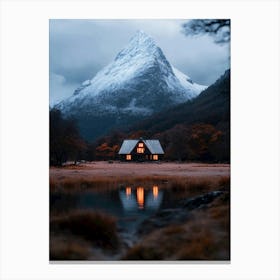 Cabin In The Mountains Canvas Print